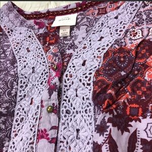 Knox Rose Floral Boho Blouson Dress Women's XL